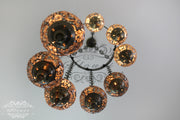 TURKISH MOSAIC LAMP, Water Drop Style CHANDELIER IN 8 GLOBES - TurkishLights.NET