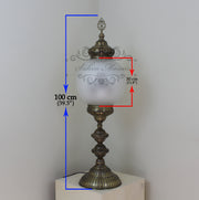 MOSAIC FLOOR / TABLE LAMP WITH 30CM (12") GLOBE - TurkishLights.NET