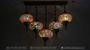 Kitchen Island Pendant With 5 Extra Large Globes, ID: 104 - TurkishLights.NET