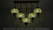 Kitchen Island Pendant With 5 Extra Large Globes, ID: 104 - TurkishLights.NET