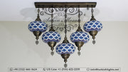 Kitchen Island Pendant With 5 Extra Large Globes, ID: 104 - TurkishLights.NET