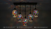 Kitchen Island Pendant With 5 Globes, ID:105 - TurkishLights.NET