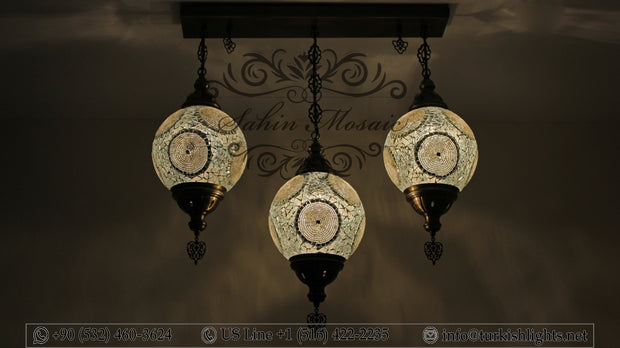 Kitchen Pendant With 3 (20 cm ) Ball Poruduct ID: 109 - TurkishLights.NET