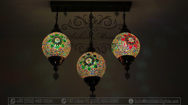 Kitchen Pendant With 3 (20 cm ) Ball Poruduct ID: 109 - TurkishLights.NET