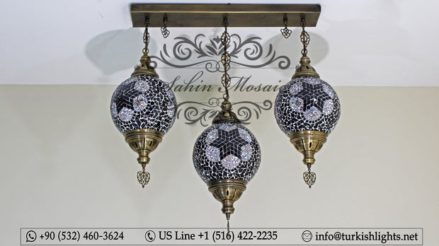 Kitchen Pendant With 3 (20 cm ) Ball Poruduct ID: 109 - TurkishLights.NET