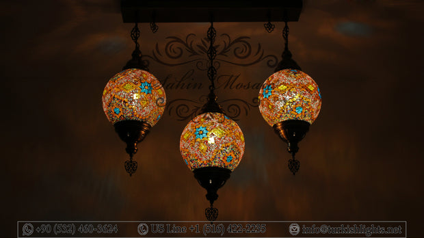 Kitchen Pendant With 3 (20 cm ) Ball Poruduct ID: 109 - TurkishLights.NET