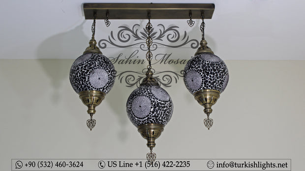 Kitchen Pendant With 3 (20 cm ) Ball Poruduct ID: 109 - TurkishLights.NET