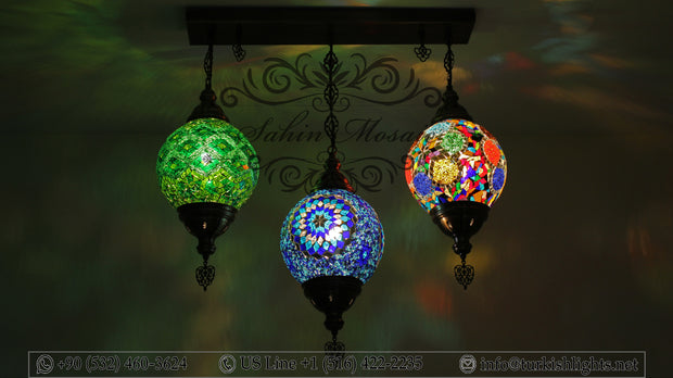 Kitchen Pendant With 3 (20 cm ) Ball Poruduct ID: 109 - TurkishLights.NET