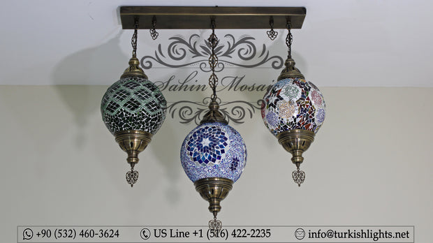 Kitchen Pendant With 3 (20 cm ) Ball Poruduct ID: 109 - TurkishLights.NET