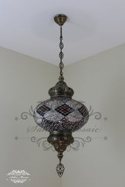 Turkish Handmade Mosaic  Hanging Lamp - NO6 GLOBE - TurkishLights.NET