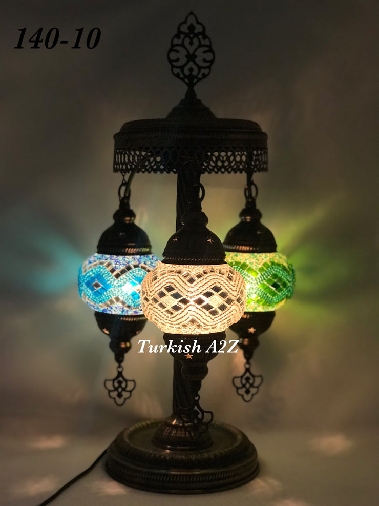 Turkish Mosaic Short Floor/Table lamp With Small Globes, ID:140 - TurkishLights.NET