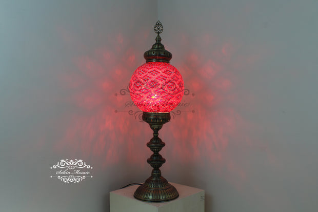 MOSAIC FLOOR / TABLE LAMP WITH 30CM (12") GLOBE - TurkishLights.NET