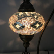 SWAN NECK MOSAIC TABLE LAMP, LARGE GLOBE - TurkishLights.NET