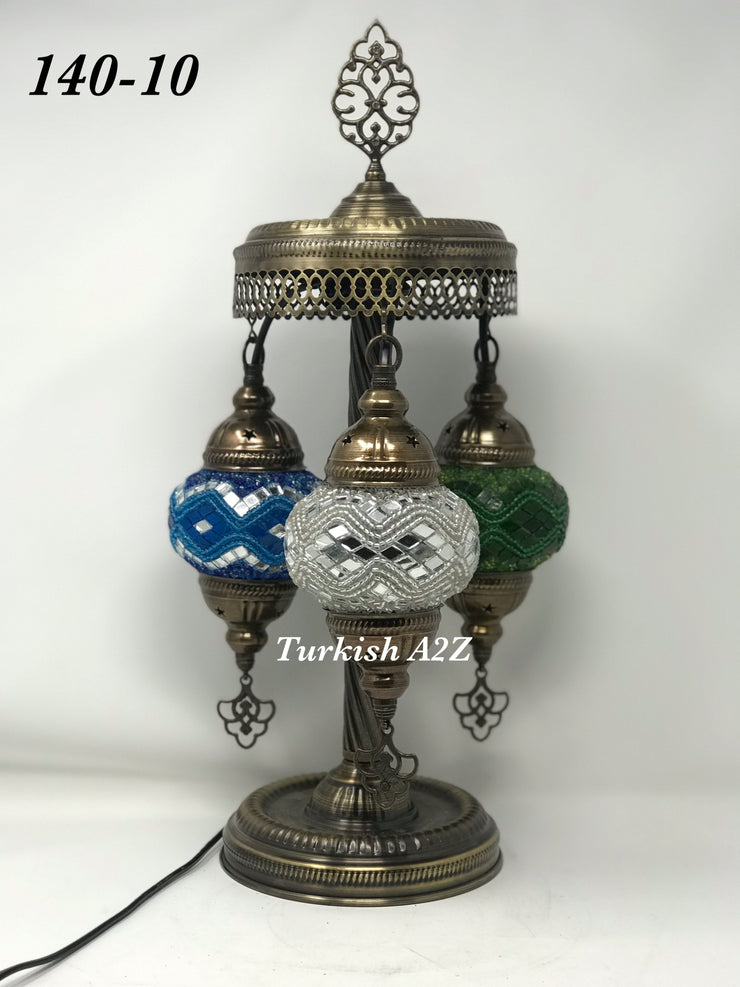 Turkish Mosaic Short Floor/Table lamp With Small Globes, ID:140 - TurkishLights.NET