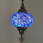 Turkish Handmade Mosaic  Hanging Lamp - Large Globe- Special Edition - TurkishLights.NET