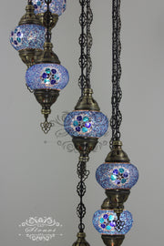 7 - BALL TURKISH MOSAIC CHANDELIER - TurkishLights.NET