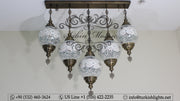 Kitchen Island Pendant With 5 L(20 cm ) Globes, ID: 111 - TurkishLights.NET