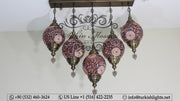 Kitchen Island Pendant With 5 L(20 cm ) Globes, ID: 111 - TurkishLights.NET