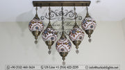 Kitchen Island Pendant With 5 (20 cm ) Globes, ID: 111 - TurkishLights.NET