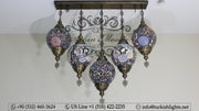 Kitchen Island Pendant With 5 L(20 cm ) Globes, ID: 111 - TurkishLights.NET