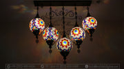 Kitchen Island Pendant With 5 (20 cm ) Globes, ID: 111 - TurkishLights.NET