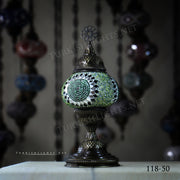 TURKISH MOSAIC TABLE LAMP,  MEDIUM GLOBE Product ID: 118 - TurkishLights.NET