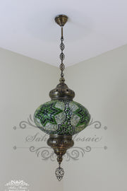 Turkish Handmade Mosaic  Hanging Lamp - NO6 GLOBE - TurkishLights.NET