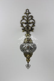 Turkish Mosaic Double Wall Sconce, With Medium Globes - TurkishLights.NET