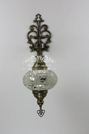 Turkish Mosaic  Wall Sconce, With Large Globe - TurkishLights.NET