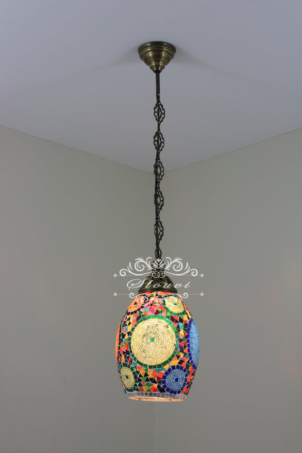 Turkish Handmade Mosaic Hanging Pendant - Kitchen Island Pendant - TurkishLights.NET