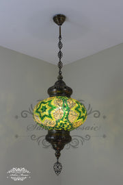 Turkish Handmade Mosaic  Hanging Lamp - NO6 GLOBE - TurkishLights.NET