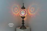 MOSAIC FLOOR / TABLE LAMP WITH 30CM (12") GLOBE - TurkishLights.NET