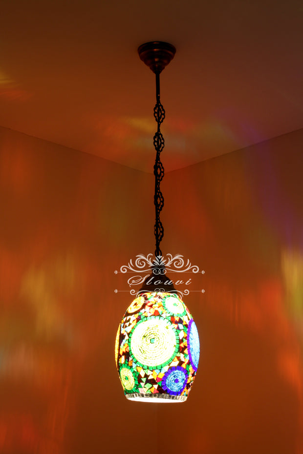 Turkish Handmade Mosaic Hanging Pendant - Kitchen Island Pendant - TurkishLights.NET