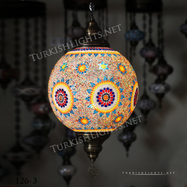 Hanging Lamps with 20" Globe - TurkishLights.NET