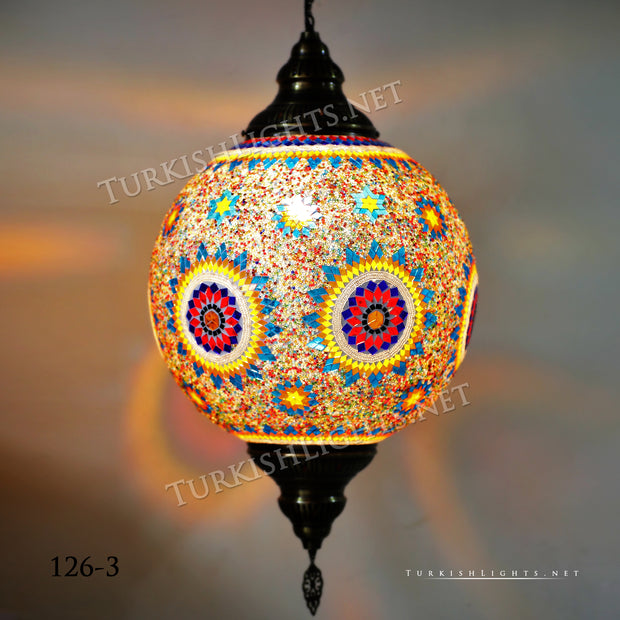 Hanging Lamps with 20" Globe - TurkishLights.NET