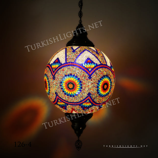 Hanging Lamps with 20" Globe - TurkishLights.NET