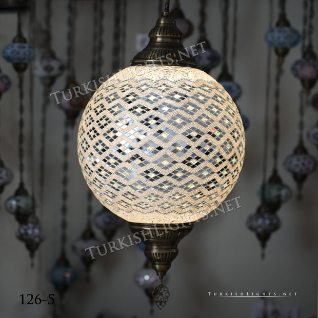 Hanging Lamps with 20" Globe - TurkishLights.NET