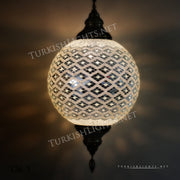 Hanging Lamps with 20" Globe - TurkishLights.NET