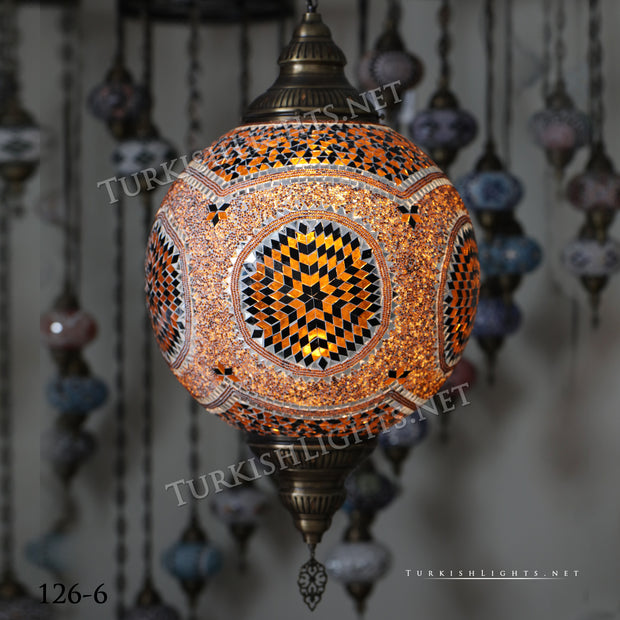 Hanging Lamps with 20" Globe - TurkishLights.NET