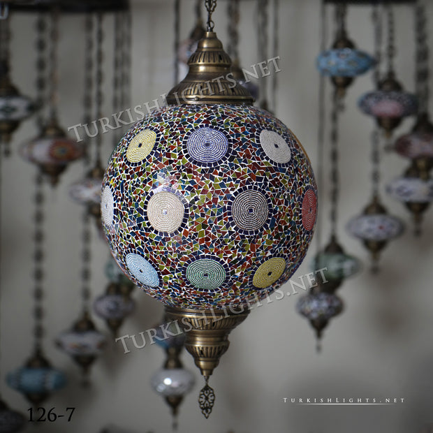 Hanging Lamps with 20" Globe - TurkishLights.NET