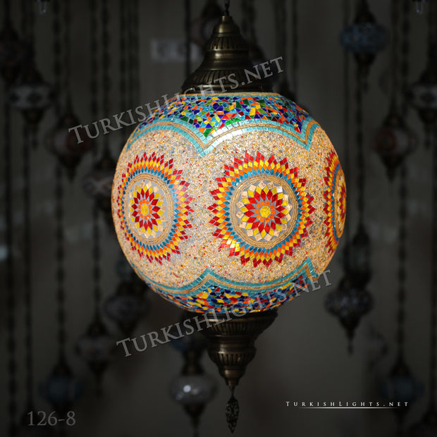 Hanging Lamps with 20" Globe - TurkishLights.NET