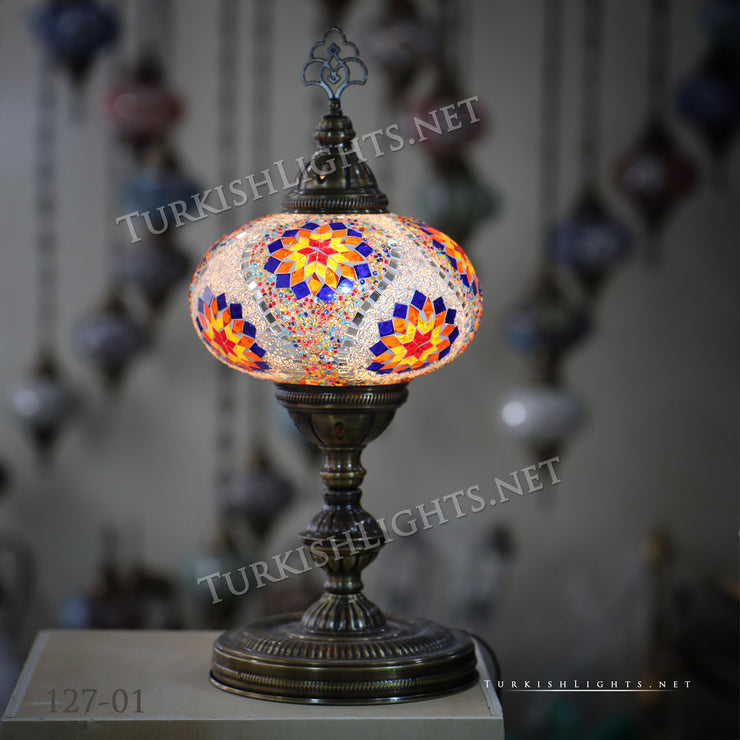 Turkish Mosaic Table Lamp, Extra Large Globe (NO5 GLOBE) ID:127 - TurkishLights.NET