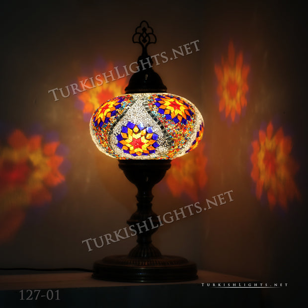 Turkish Mosaic Table Lamp, Extra Large Globe (NO5 GLOBE) ID:127 - TurkishLights.NET