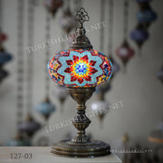 Turkish Mosaic Table Lamp, Extra Large Globe (NO5 GLOBE) ID:127 - TurkishLights.NET