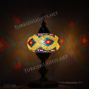 Turkish Mosaic Table Lamp, Extra Large Globe (NO5 GLOBE)  ID:127 - TurkishLights.NET