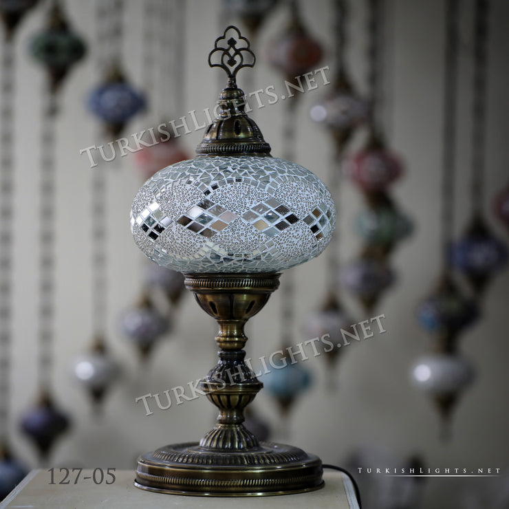 Turkish Mosaic Table Lamp, Extra Large Globe (NO5 GLOBE) ID:127 - TurkishLights.NET