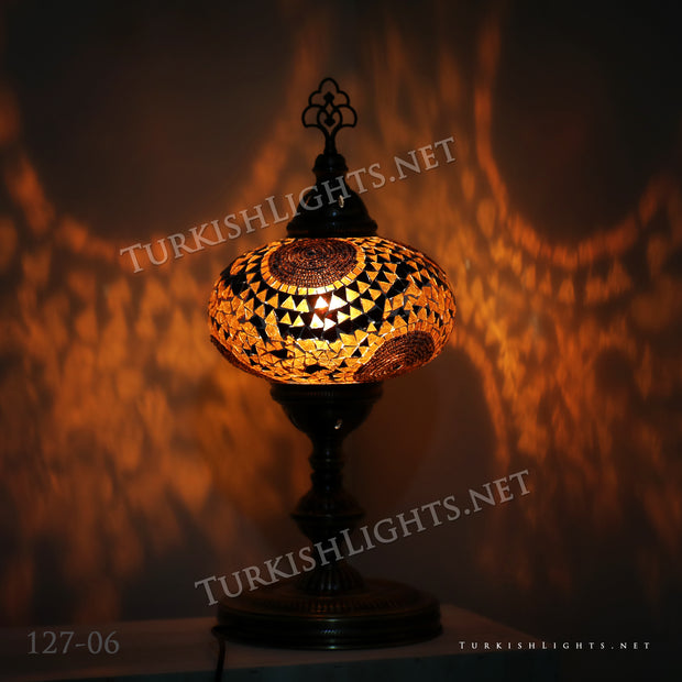 Turkish Mosaic Table Lamp, Extra Large Globe (NO5 GLOBE) ID:127 - TurkishLights.NET