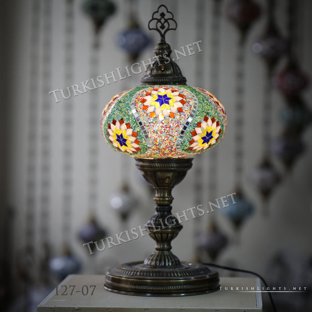 Turkish Mosaic Table Lamp, Extra Large Globe (NO5 GLOBE) ID:127 - TurkishLights.NET