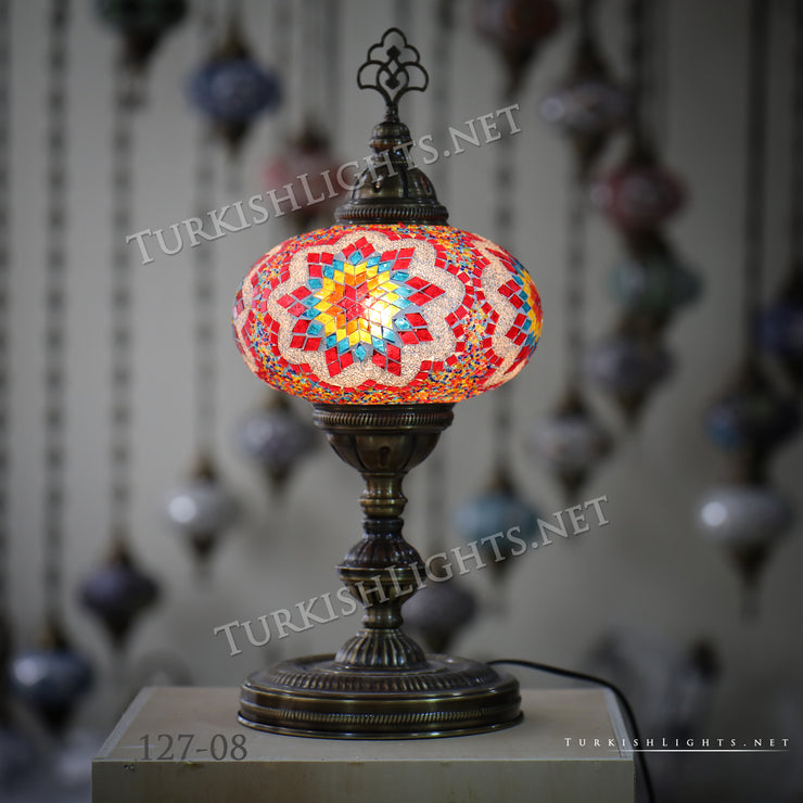 Turkish Mosaic Table Lamp, Extra Large Globe (NO5 GLOBE) ID:127 - TurkishLights.NET