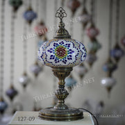 Turkish Mosaic Table Lamp, Extra Large Globe (NO5 GLOBE) ID:127 - TurkishLights.NET